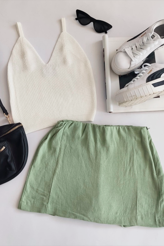 SET LUNA KNIT -SHORT LINO